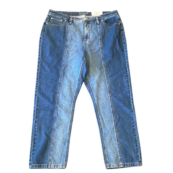 NWT On 34th Created for Macy's Two Toned Straight Leg Denim Jeans Size 16W - Picture 3 of 12